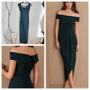 Bhldn crepe green Thompson dress